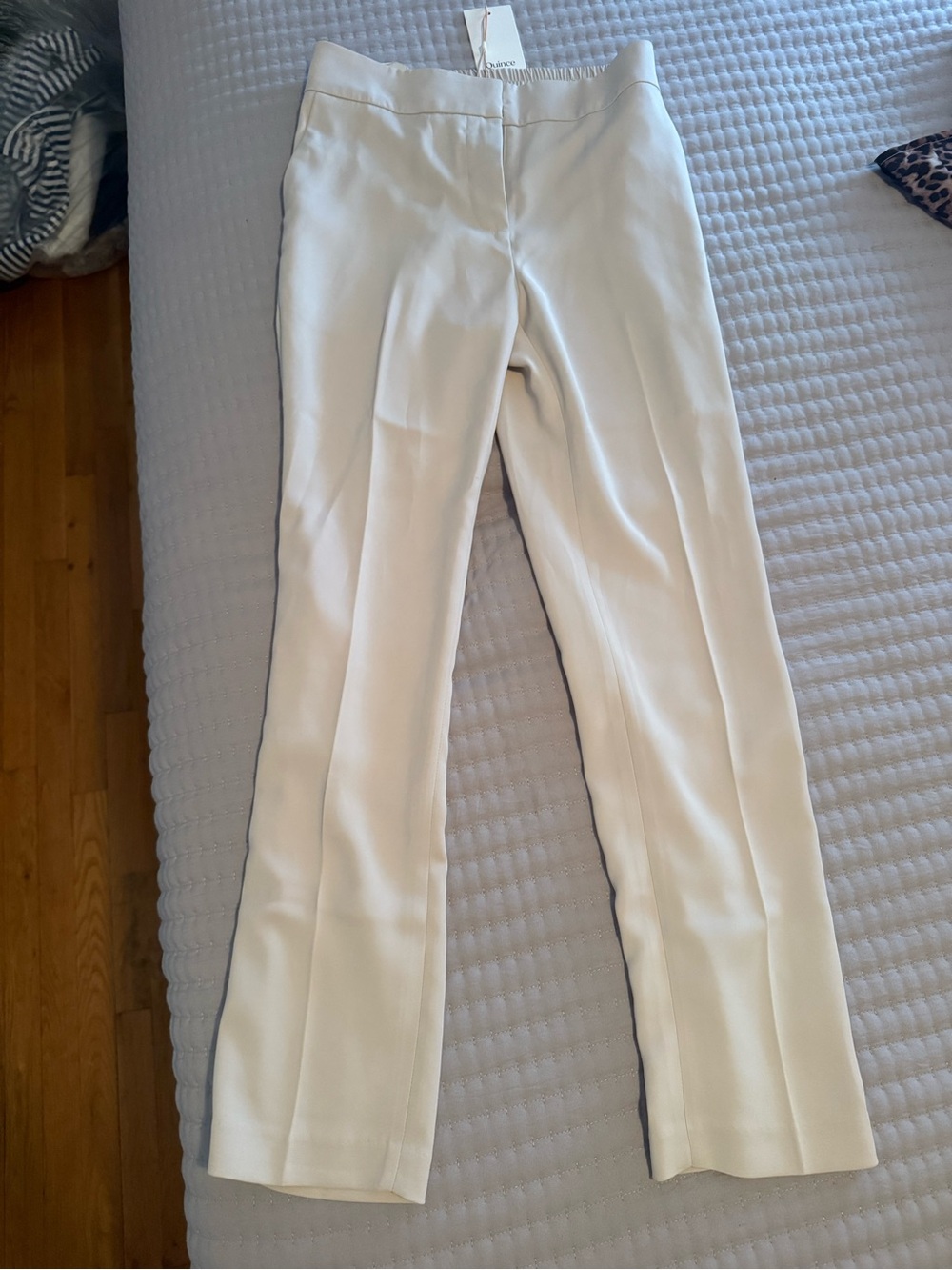 Quince Cream Boot Cut Dress Pants